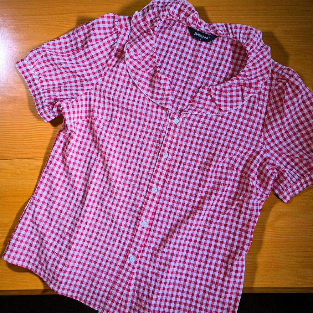 ALLEGRA K GINGHAM TOP